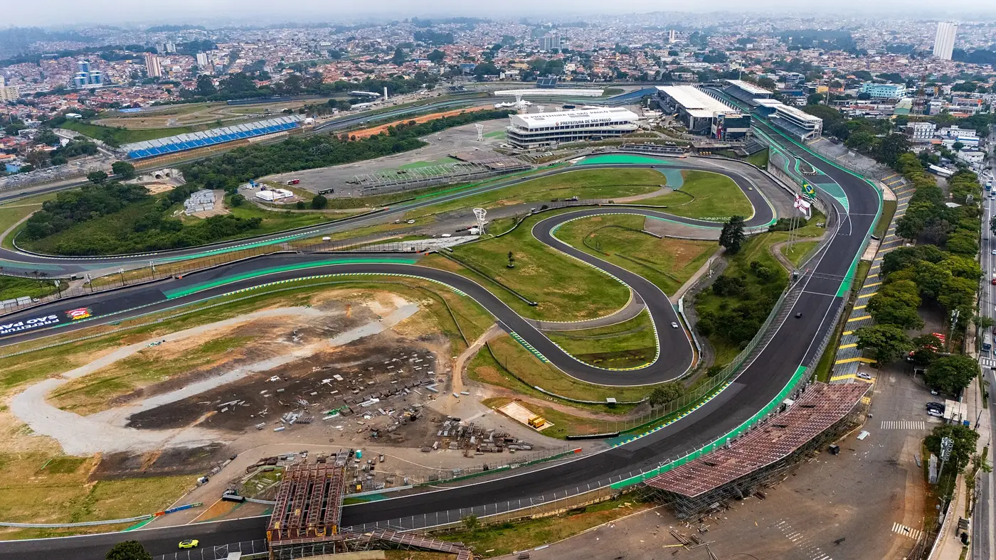 Vista aérea do Autódromo de Interlagos